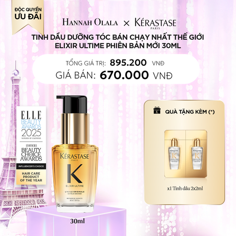  DEAL 7: TINH DẦU DƯỠNG TÓC BÁN CHẠY NHẤT THẾ GIỚI ELIXIR ULTIME PHIÊN BẢN MỚI 30ML 
