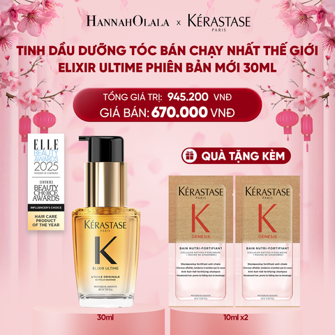  DEAL 5: TINH DẦU DƯỠNG TÓC BÁN CHẠY NHẤT THẾ GIỚI ELIXIR ULTIME PHIÊN BẢN MỚI 30ML 