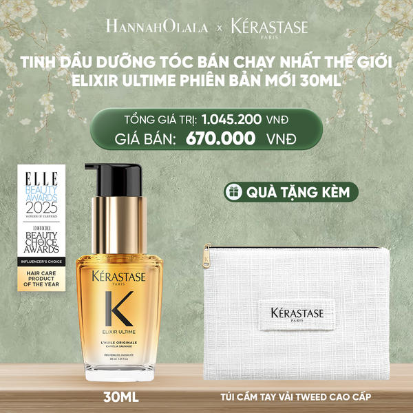  DEAL 5: TINH DẦU DƯỠNG TÓC BÁN CHẠY NHẤT THẾ GIỚI ELIXIR ULTIME PHIÊN BẢN MỚI 30ML 