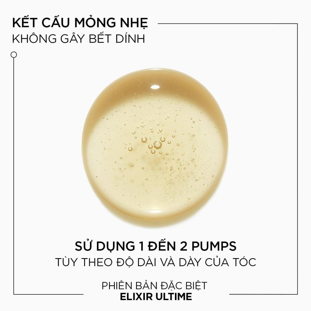  TINH DẦU DƯỠNG TÓC BÁN CHẠY NHẤT THẾ GIỚI ELIXIR ULTIME PHIÊN BẢN MỚI 30ML - D02 