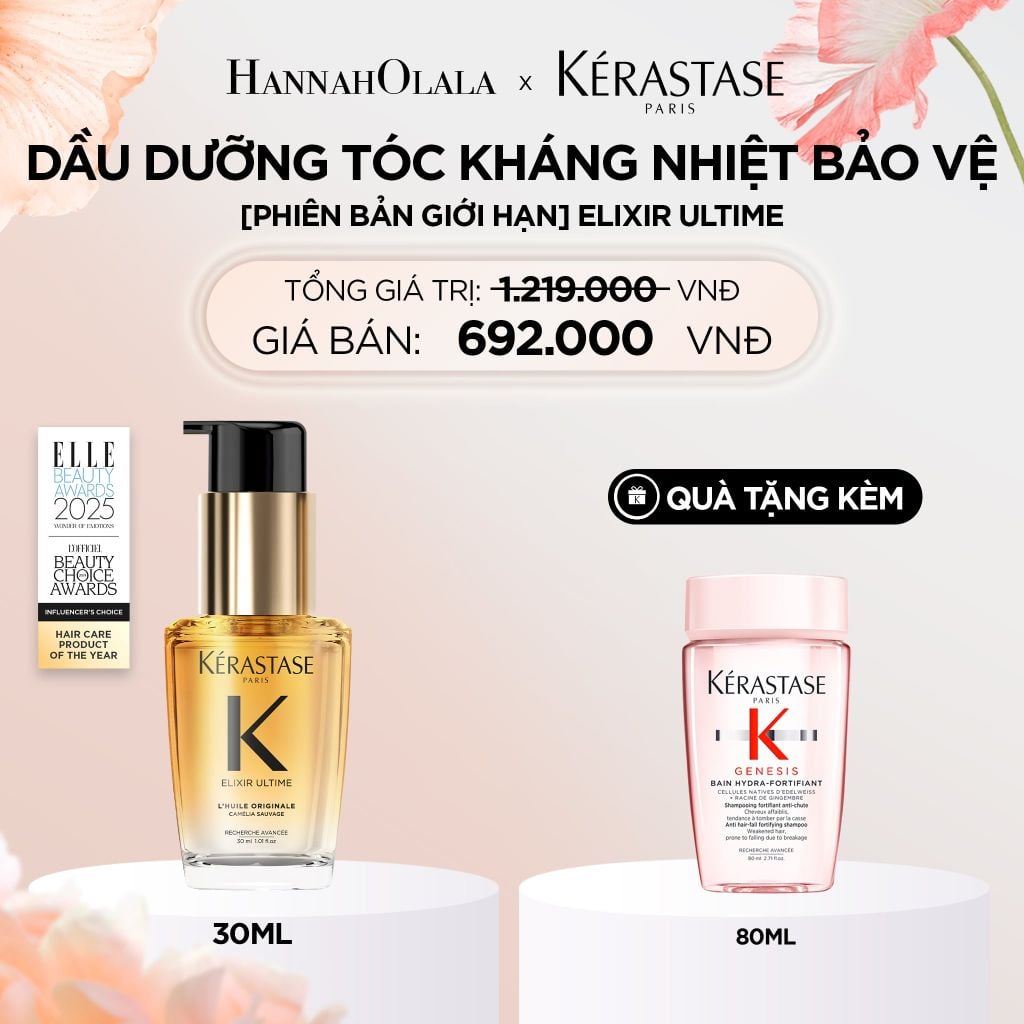  DEAL 8: TINH DẦU DƯỠNG TÓC BÁN CHẠY NHẤT THẾ GIỚI ELIXIR ULTIME PHIÊN BẢN MỚI 30ML 