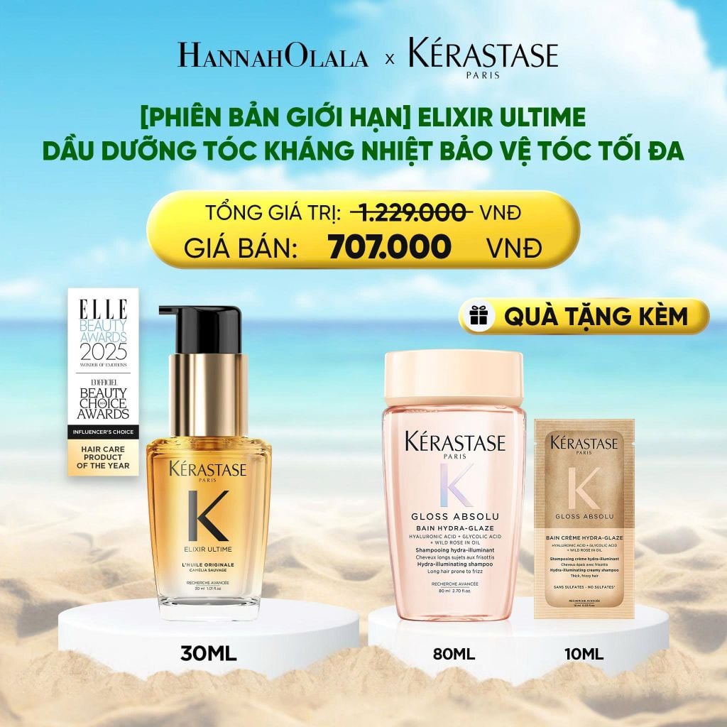  TINH DẦU DƯỠNG TÓC BÁN CHẠY NHẤT THẾ GIỚI ELIXIR ULTIME PHIÊN BẢN MỚI 30ML - BK 