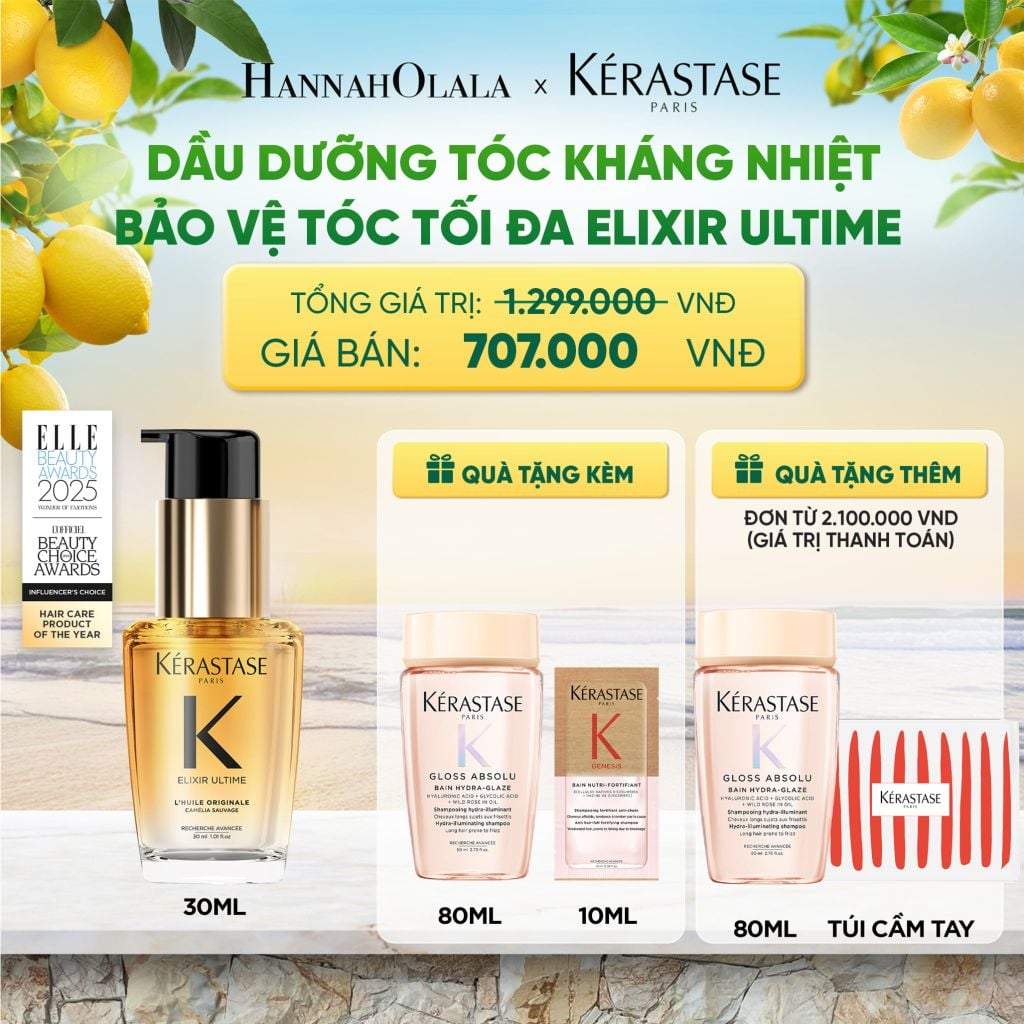 TINH DẦU DƯỠNG TÓC BÁN CHẠY NHẤT THẾ GIỚI ELIXIR ULTIME PHIÊN BẢN MỚI 30ML - DEAL 04 - A466 