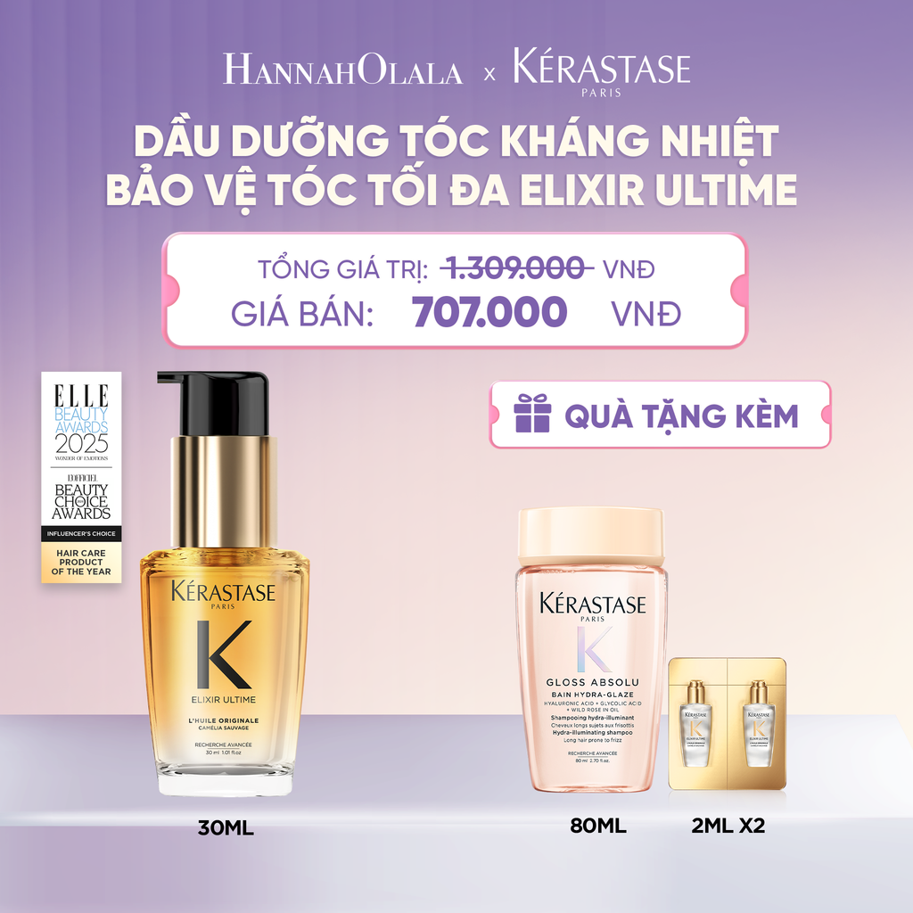  TINH DẦU DƯỠNG TÓC BÁN CHẠY NHẤT THẾ GIỚI ELIXIR ULTIME PHIÊN BẢN MỚI 30ML  - L002 