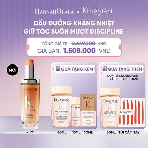  MỚI - DẦU DƯỠNG TÓC DISCIPLINE GIÚP KHÁNG NHIỆT & GIỮ NẾP TÓC SUÔN MƯỢT 75ML DISCIPLINE L'HUILE OLEO-RELAX - H035 