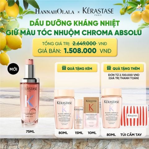  MỚI - DẦU DƯỠNG TÓC CHROMA ABSOLU GIÚP KHÁNG NHIỆT & GIỮ MÀU TÓC NHUỘM 75ML L'HUILE CHROMA ÉCLAT HAIR OIL - DEAL 12 - A460 