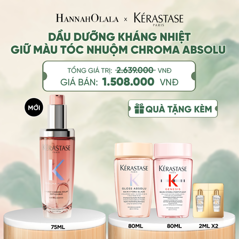  MỚI - DẦU DƯỠNG TÓC CHROMA ABSOLU GIÚP KHÁNG NHIỆT & GIỮ MÀU TÓC NHUỘM 75ML L'HUILE CHROMA ÉCLAT HAIR OIL - A393 