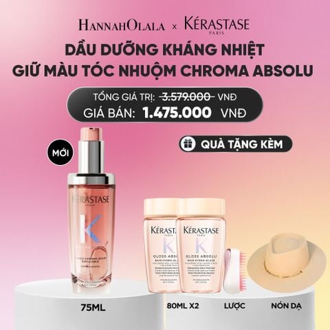  MỚI - DẦU DƯỠNG TÓC CHROMA ABSOLU GIÚP KHÁNG NHIỆT & GIỮ MÀU TÓC NHUỘM 75ML | L'HUILE CHROMA ÉCLAT HAIR OIL_A1351 