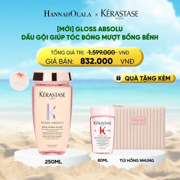  [SẢN PHẨM MỚI] DẦU GỘI GIÚP TÓC BÓNG MƯỢT BỒNG BỀNH KÉRASTASE GLOSS ABSOLU BAIN 250ML 
