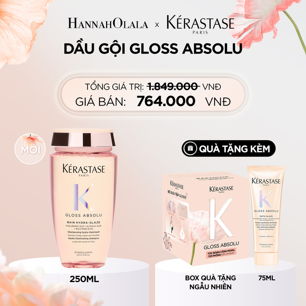  [SẢN PHẨM MỚI] DẦU GỘI GIÚP TÓC BÓNG MƯỢT BỒNG BỀNH KÉRASTASE GLOSS ABSOLU BAIN 250ML 