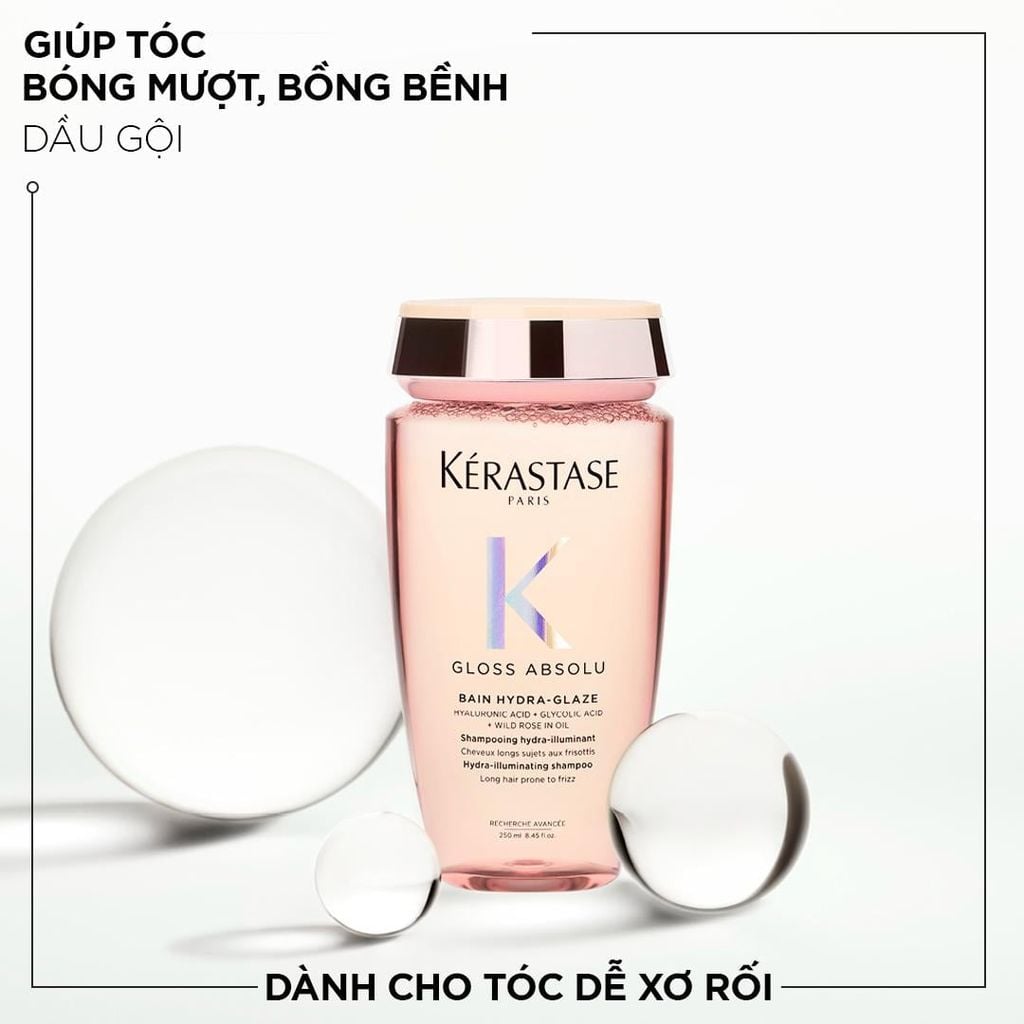  [SẢN PHẨM MỚI] DẦU GỘI GIÚP TÓC BÓNG MƯỢT BỒNG BỀNH KÉRASTASE GLOSS ABSOLU BAIN 250ML - D06 