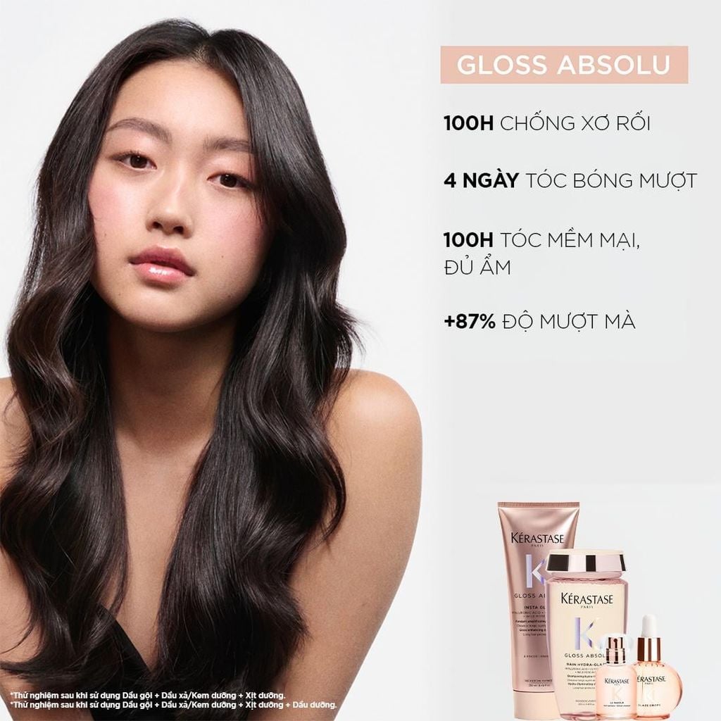  [SẢN PHẨM MỚI] DẦU GỘI GIÚP TÓC BÓNG MƯỢT BỒNG BỀNH KÉRASTASE GLOSS ABSOLU BAIN 250ML - D06 