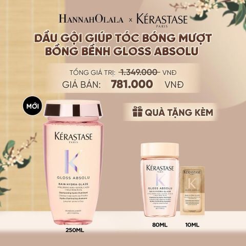  [SẢN PHẨM MỚI] DẦU GỘI GIÚP TÓC BÓNG MƯỢT BỒNG BỀNH KÉRASTASE GLOSS ABSOLU BAIN 250ML - A257 