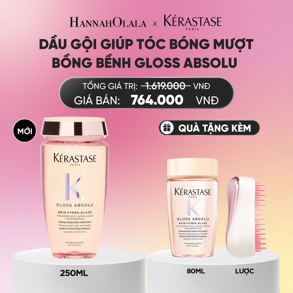  [SẢN PHẨM MỚI] DẦU GỘI GIÚP TÓC BÓNG MƯỢT BỒNG BỀNH KÉRASTASE GLOSS ABSOLU BAIN 250ML_A1356 