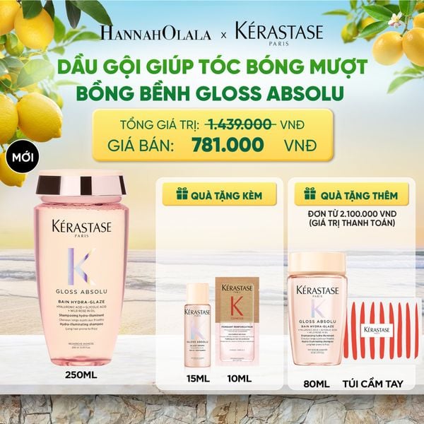  [SẢN PHẨM MỚI] DẦU GỘI GIÚP TÓC BÓNG MƯỢT BỒNG BỀNH KÉRASTASE GLOSS ABSOLU BAIN 250ML - DEAL 09 