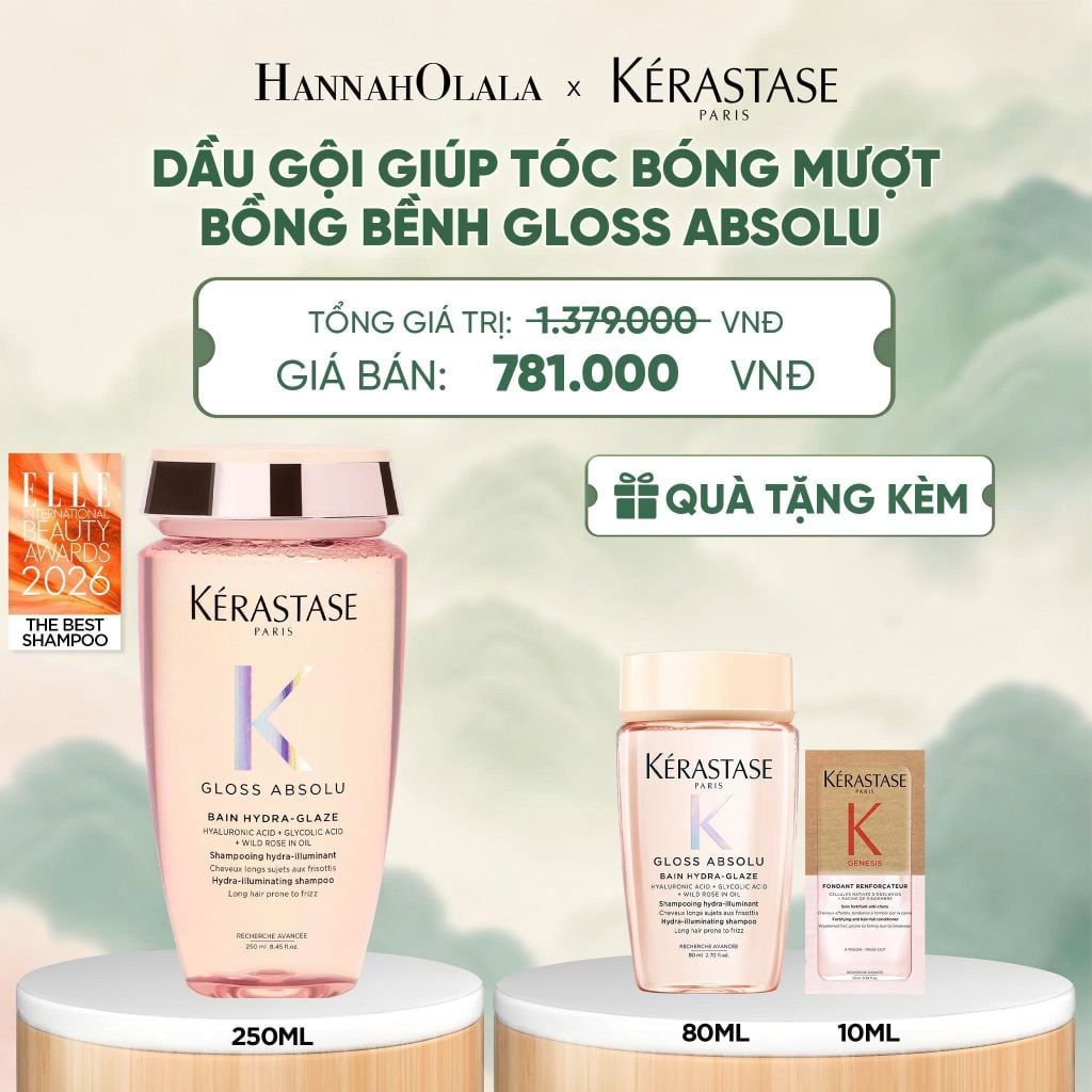  [SẢN PHẨM MỚI] DẦU GỘI GIÚP TÓC BÓNG MƯỢT BỒNG BỀNH KÉRASTASE GLOSS ABSOLU BAIN 250ML - A391 