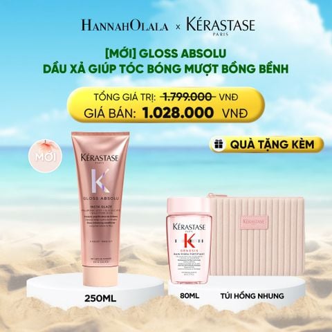  [SẢN PHẨM MỚI] DẦU XẢ GIÚP TÓC BÓNG MƯỢT BỒNG BỀNH KÉRASTASE GLOSS ABSOLU FONDANT 250ML 