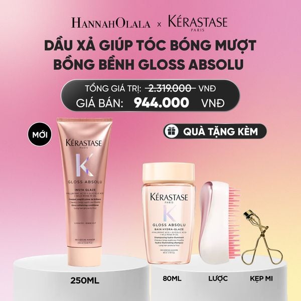  [SẢN PHẨM MỚI] DẦU XẢ GIÚP TÓC BÓNG MƯỢT BỒNG BỀNH KÉRASTASE GLOSS ABSOLU FONDANT 250ML_A1358 