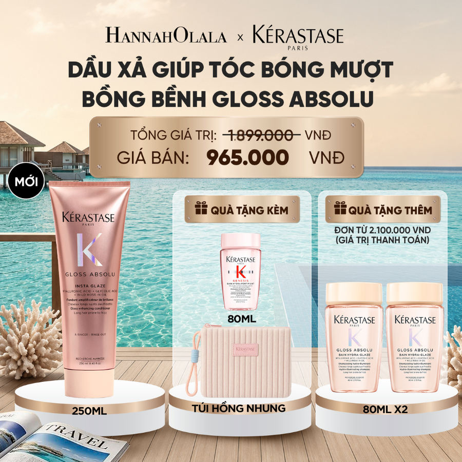  [SẢN PHẨM MỚI] DẦU XẢ GIÚP TÓC BÓNG MƯỢT BỒNG BỀNH KÉRASTASE GLOSS ABSOLU FONDANT 250ML_ D1541 