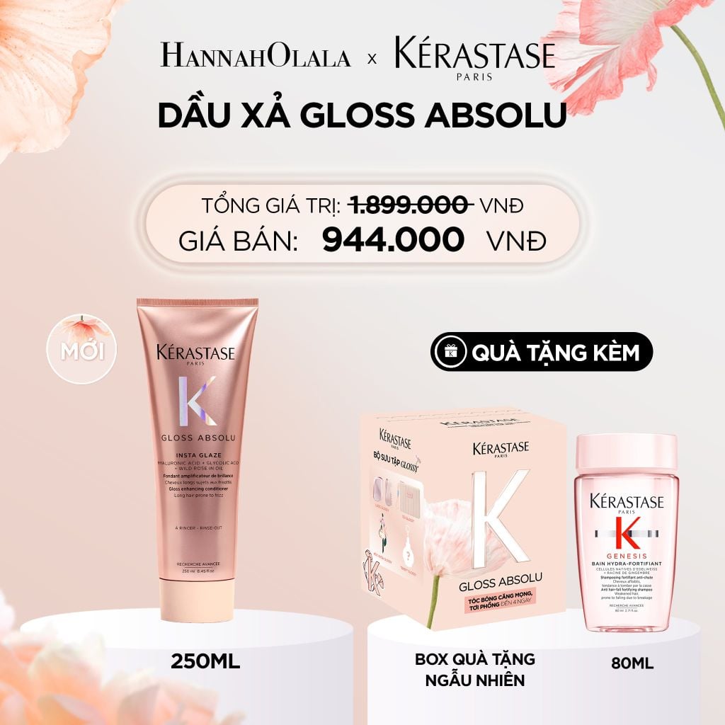  DEAL 11: [SẢN PHẨM MỚI] DẦU XẢ GIÚP TÓC BÓNG MƯỢT BỒNG BỀNH KÉRASTASE GLOSS ABSOLU FONDANT 250ML 