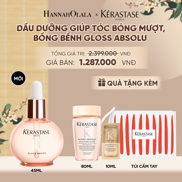  DẦU DƯỠNG NƯỚC HOA GIÚP TÓC BÓNG MƯỢT BỒNG BỀNH KÉRASTASE ABSOLU GLAZE DROP 45ML - A256 