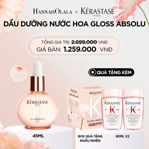  DẦU DƯỠNG NƯỚC HOA GIÚP TÓC BÓNG MƯỢT BỒNG BỀNH KÉRASTASE ABSOLU GLAZE DROP 45ML 