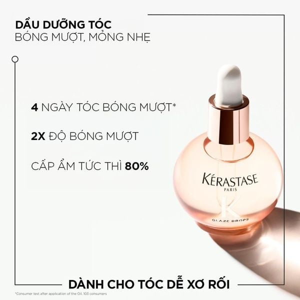  DẦU DƯỠNG NƯỚC HOA GIÚP TÓC BÓNG MƯỢT BỒNG BỀNH KÉRASTASE ABSOLU GLAZE DROP 45ML - D05 