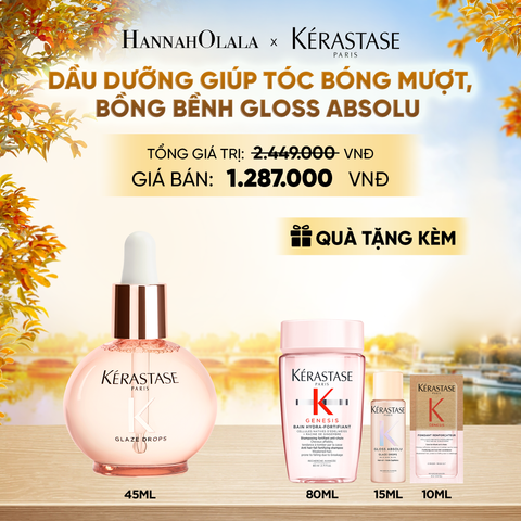  DẦU DƯỠNG NƯỚC HOA GIÚP TÓC BÓNG MƯỢT BỒNG BỀNH KÉRASTASE ABSOLU GLAZE DROP 45ML - E483 