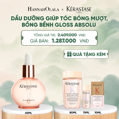  DẦU DƯỠNG NƯỚC HOA GIÚP TÓC BÓNG MƯỢT BỒNG BỀNH KÉRASTASE ABSOLU GLAZE DROP 45ML 