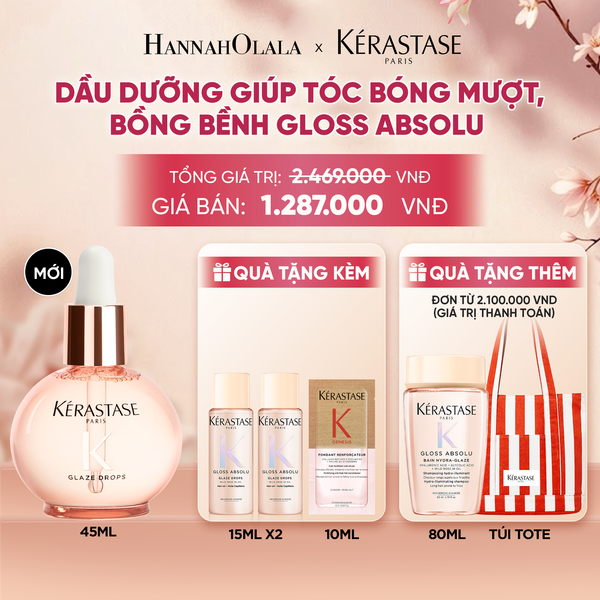  DẦU DƯỠNG NƯỚC HOA GIÚP TÓC BÓNG MƯỢT BỒNG BỀNH KÉRASTASE ABSOLU GLAZE DROP 45ML - A1277 