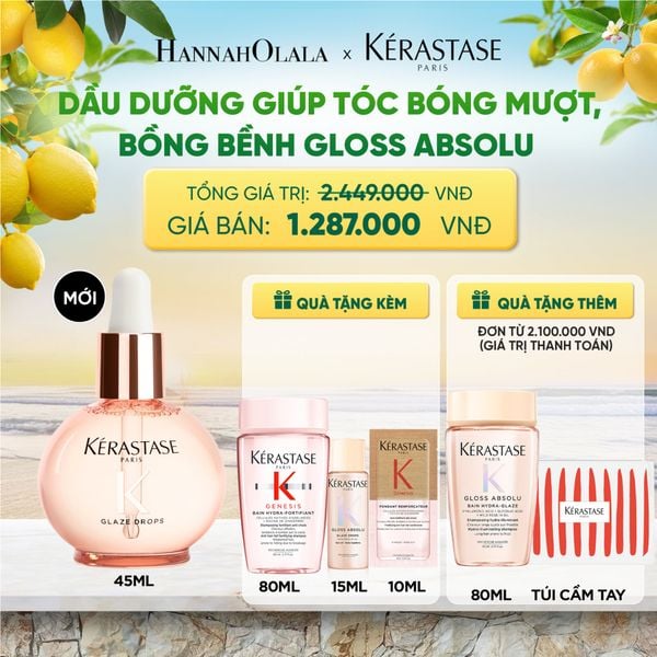 DẦU DƯỠNG NƯỚC HOA GIÚP TÓC BÓNG MƯỢT BỒNG BỀNH KÉRASTASE ABSOLU GLAZE DROP 45ML - DEAL 08 - A470 