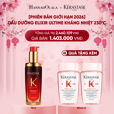  DEAL 2: [PHIÊN BẢN GIỚI HẠN 2026] DẦU DƯỠNG TÓC ELIXIR ULTIME KÉRASTASE 75ML GIÚP BẢO VỆ TÓC TRƯỚC NHIỆT & GIẢM CHẺ NGỌN 