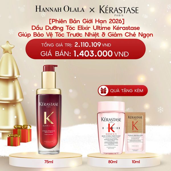  A5_DEAL 2: [PHIÊN BẢN GIỚI HẠN 2026] DẦU DƯỠNG TÓC ELIXIR ULTIME KÉRASTASE 75ML | GIÚP BẢO VỆ TÓC TRƯỚC NHIỆT & GIẢM CHẺ NGỌN 