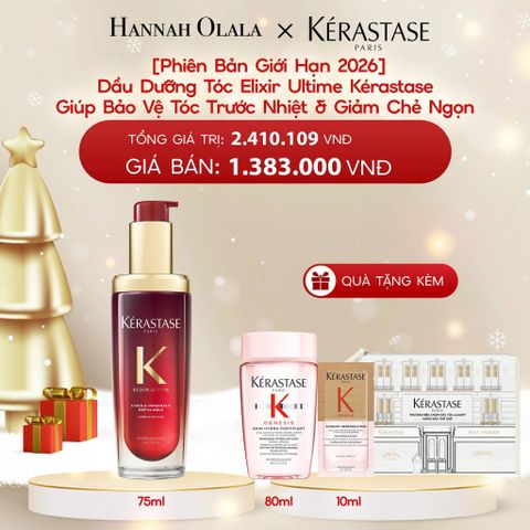  A5_DEAL 2: [PHIÊN BẢN GIỚI HẠN 2026] DẦU DƯỠNG TÓC ELIXIR ULTIME KÉRASTASE 75ML | GIÚP BẢO VỆ TÓC TRƯỚC NHIỆT & GIẢM CHẺ NGỌN 