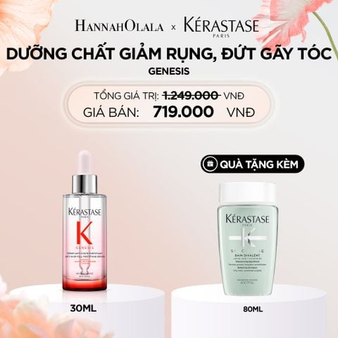  DEAL 14: SERUM DÀNH CHO DA ĐẦU GIÚP GIẢM GÃY RỤNG VÀ ĐỨT GÃY TÓC ĐẾN 84% SAU 6 TUẦN - KÉRASTASE GENESIS 30ML 