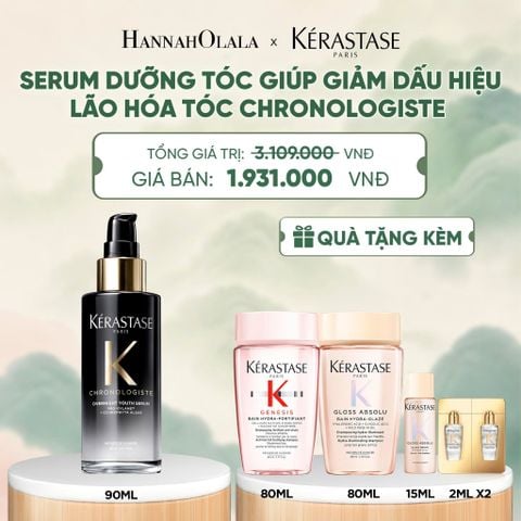  [LẦN ĐẦU RA MẮT] SERUM DƯỠNG TÓC KÉRASTASE CHRONOLOGISTE GIÚP GIẢM DẤU HIỆU LÃO HÓA TÓC - OVERNIGHT YOUTH SERUM 90ML 