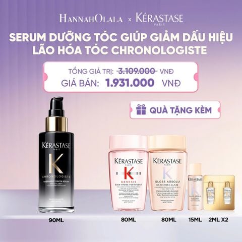  [LẦN ĐẦU RA MẮT] SERUM DƯỠNG TÓC KÉRASTASE CHRONOLOGISTE GIÚP GIẢM DẤU HIỆU LÃO HÓA TÓC - OVERNIGHT YOUTH SERUM 90ML - L071 