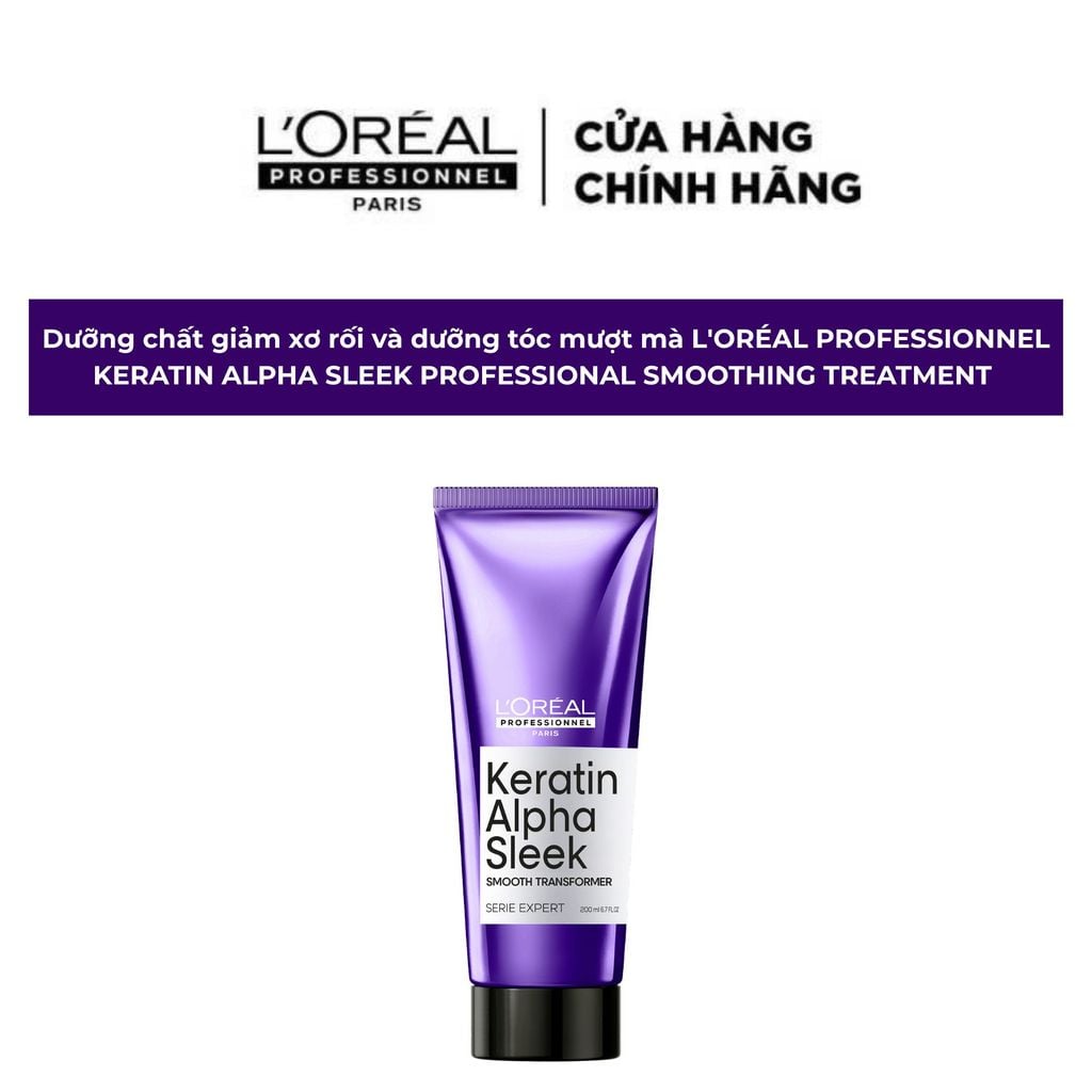  COMBO DẦU GỘI 500ML & DƯỠNG CHẤT 200ML GIẢM XƠ RỐI, DƯỠNG TÓC MƯỢT MÀ, KERATIN ALPHA SLEEK  - L047 