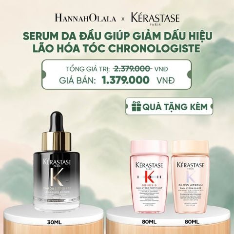  [LẦN ĐẦU RA MẮT] SERUM DA ĐẦU KÉRASTASE CHRONOLOGISTE GIÚP GIẢM DẤU HIỆU LÃO HÓA TÓC - DÀNH CHO DA ĐẦU - LONGEVITY POTION 30ML 