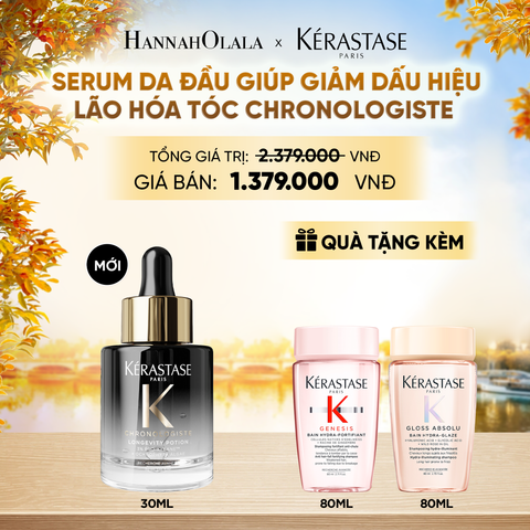  [LẦN ĐẦU RA MẮT] SERUM DA ĐẦU KÉRASTASE CHRONOLOGISTE GIÚP GIẢM DẤU HIỆU LÃO HÓA TÓC - DÀNH CHO DA ĐẦU - LONGEVITY POTION 30ML - E491 