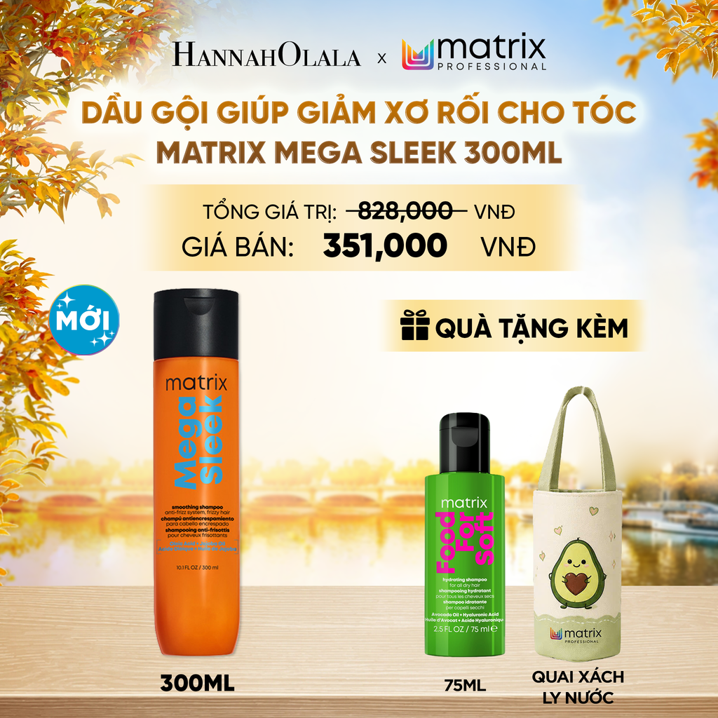 DẦU GỘI GIÚP GIẢM XƠ RỐI CHO TÓC MATRIX MEGA SLEEK 300ML - E518 