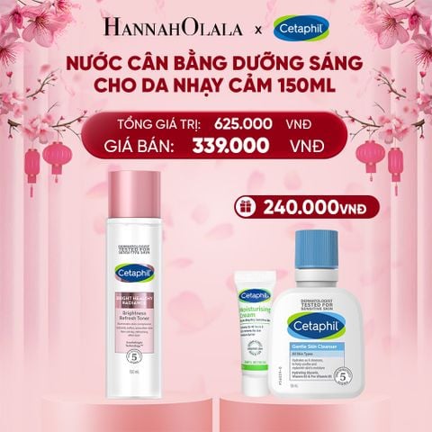  DEAL 6: NƯỚC CÂN BẰNG LÀM SÁNG DỊU LÀNH CHO DA NHẠY CẢM CETAPHIL BRIGHT HEALTHY RADIANCE TONER 150ML 