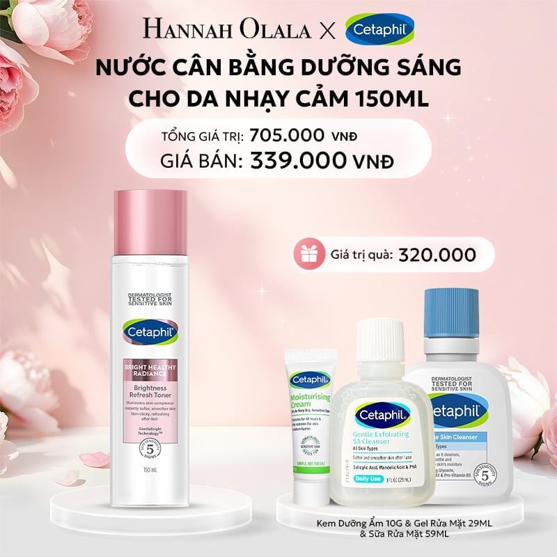  E422: DEAL 6: NƯỚC CÂN BẰNG LÀM SÁNG DỊU LÀNH CHO DA NHẠY CẢM CETAPHIL BRIGHT HEALTHY RADIANCE TONER 150ML 