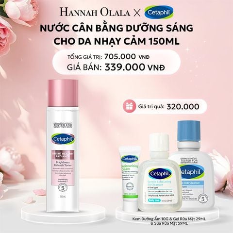  E422: DEAL 6: NƯỚC CÂN BẰNG LÀM SÁNG DỊU LÀNH CHO DA NHẠY CẢM CETAPHIL BRIGHT HEALTHY RADIANCE TONER 150ML 