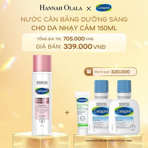  DEAL 6: NƯỚC CÂN BẰNG LÀM SÁNG DỊU LÀNH CHO DA NHẠY CẢM CETAPHIL BRIGHT HEALTHY RADIANCE TONER 150ML 