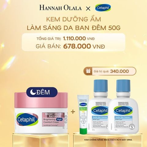  DEAL 8: KEM DƯỠNG ẨM SÁNG DA BAN ĐÊM DỊU LÀNH CHO DA NHẠY CẢM CETAPHIL BRIGHT HEALTHY RADIANCE NIGHT CREAM 50G 