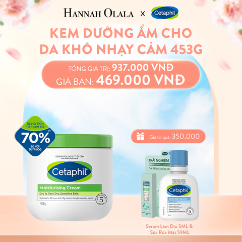  A171_DEAL 4: KEM DƯỠNG ẨM CHO DA NHẠY CẢM CETAPHIL MOISTURIZING CREAM 453G - PHIÊN BẢN TIẾT KIỆM ĐẾN 70% 
