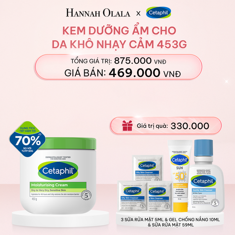  E443_DEAL 3: KEM DƯỠNG ẨM CHO DA NHẠY CẢM CETAPHIL MOISTURIZING CREAM 453G - PHIÊN BẢN TIẾT KIỆM ĐẾN 70% 