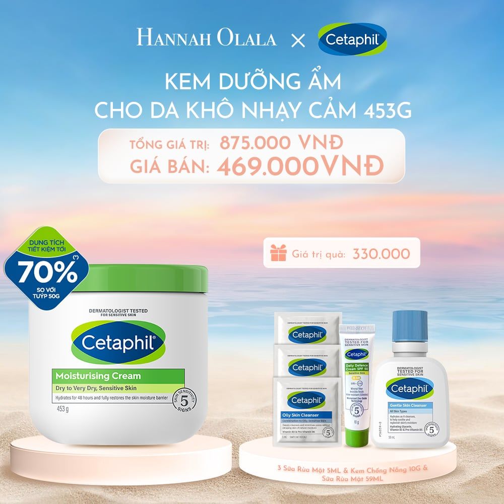  C1053_DEAL 3: KEM DƯỠNG ẨM CHO DA NHẠY CẢM CETAPHIL MOISTURIZING CREAM 453G - PHIÊN BẢN TIẾT KIỆM ĐẾN 70% 