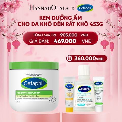  DEAL 3: KEM DƯỠNG ẨM CHO DA NHẠY CẢM CETAPHIL MOISTURIZING CREAM 453G - PHIÊN BẢN TIẾT KIỆM ĐẾN 70% 